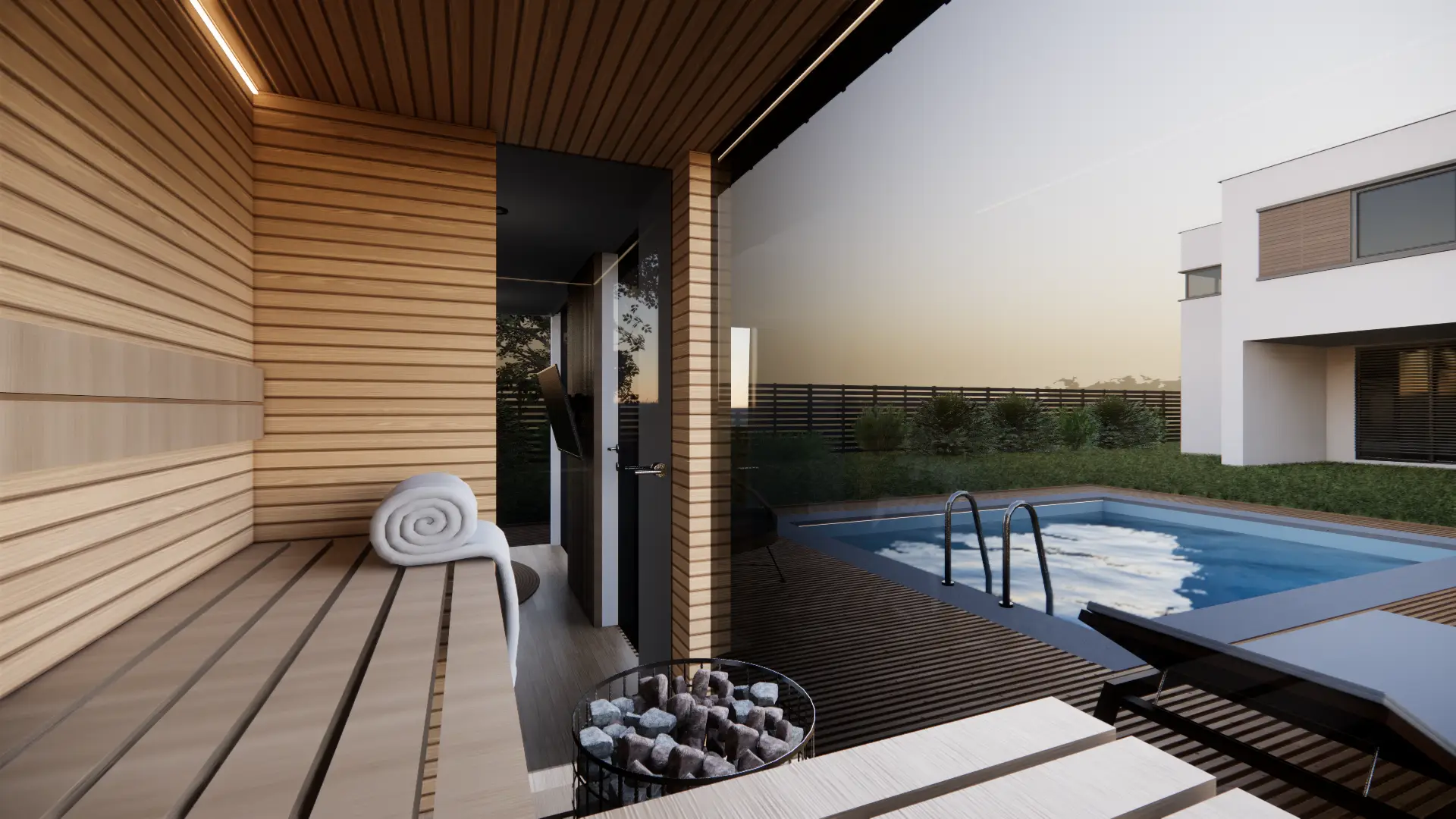 Zero-black-premium-glamping-hiška-rendera-sauna-pogled