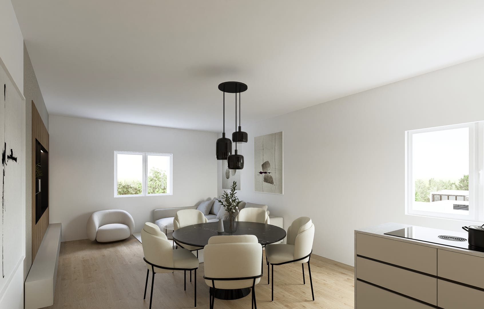 Večstanovanjska-stavba-Ljubljana-Rendera-stavba-Vizualizacija-svetloba